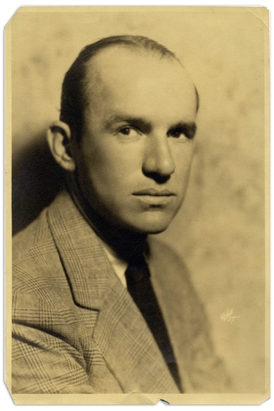 Three 8.25'' x 12.75'' Matte Portrait Photos From 1930 of (1) Ted Healy & (2-3) His Wife Betty Healy, Who Inscribes Both Her Photos to Moe & Helen -- Toning, Light Creasing & Chipping to Margins